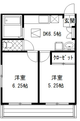 ウイング一之江 2DK