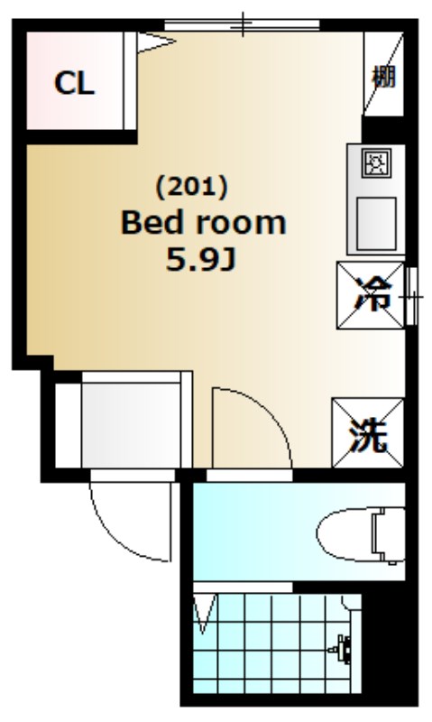 カーサ北千住 カーサ北千住201間取り.jpg