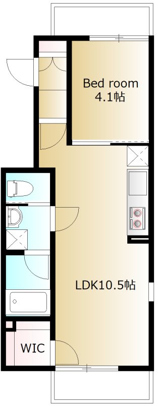 ゼームス坂アパートメント 1LDK